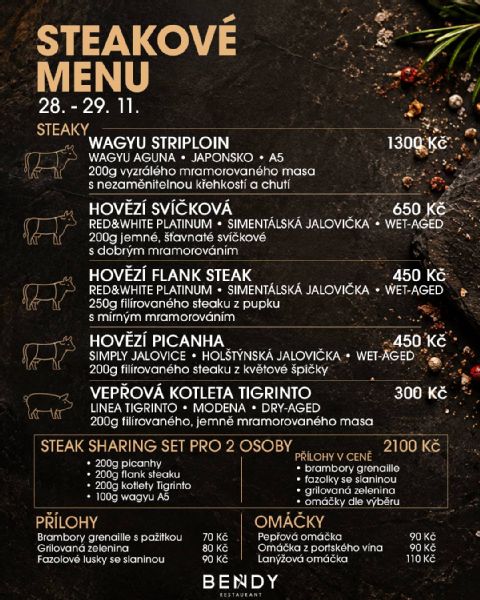 28. 29. 11. 2026 Steakové menu